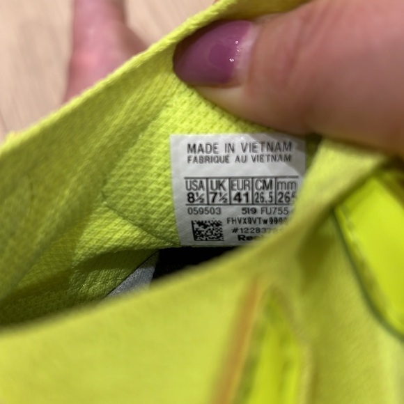 Victoria Beckham x Reebok | Neon Yellow Bolton Sock Sneaker - EU 41/UK 7.5 - Picture 7 of 8